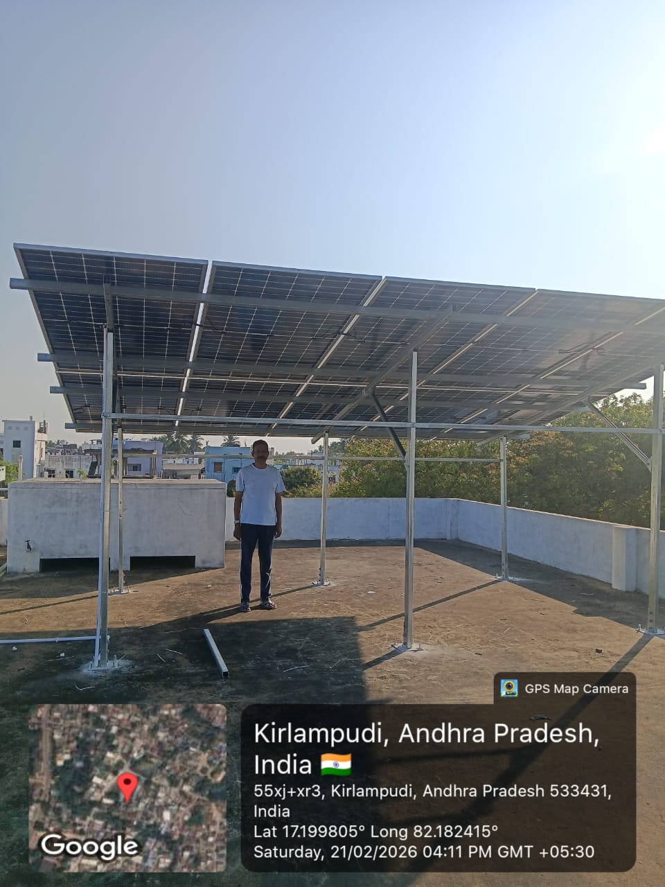 Tata Solar Panel Installation by SPSR Enterprises in Kakinada