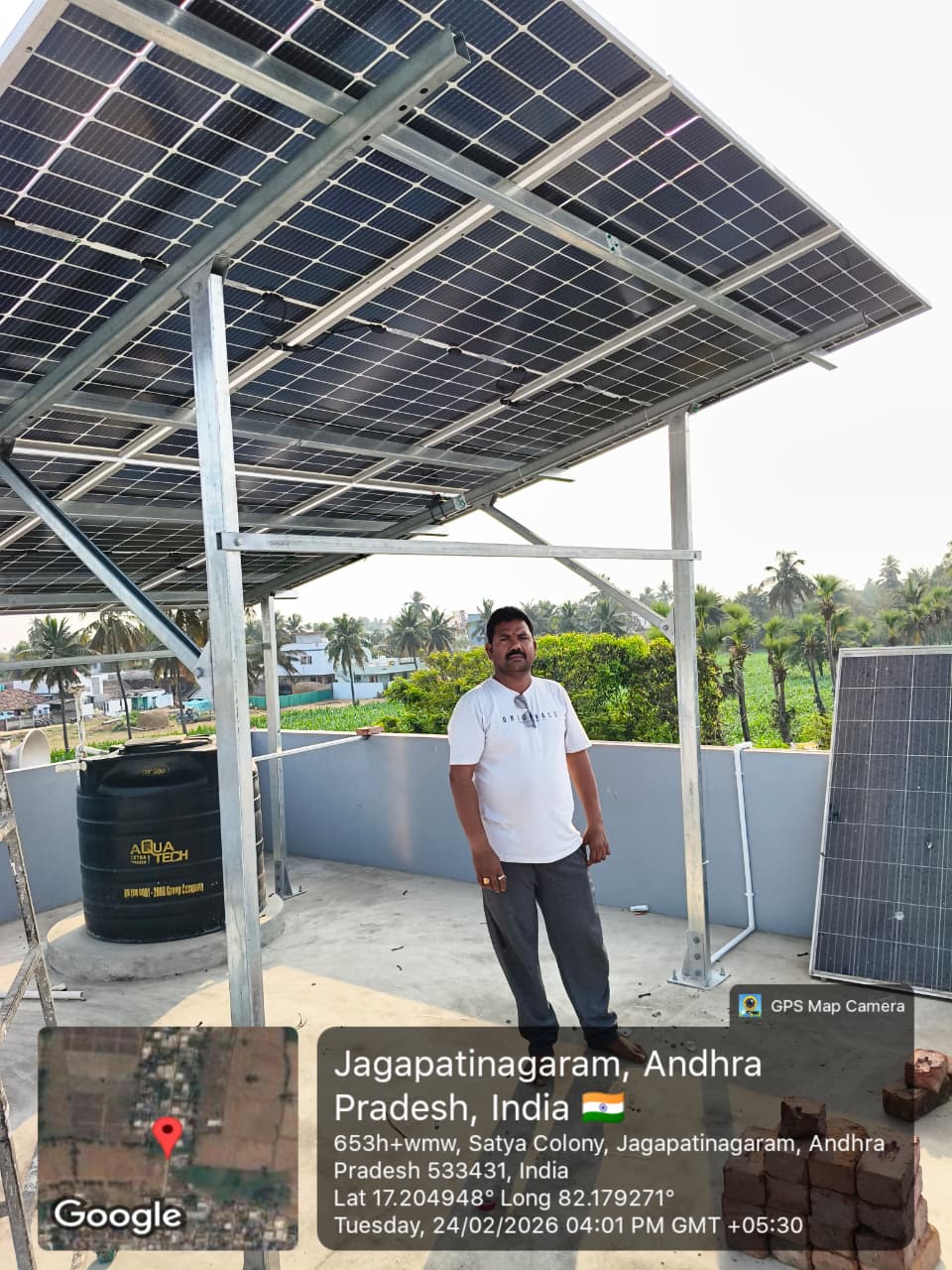 Tata Solar Panel Installation by SPSR Enterprises in Kakinada