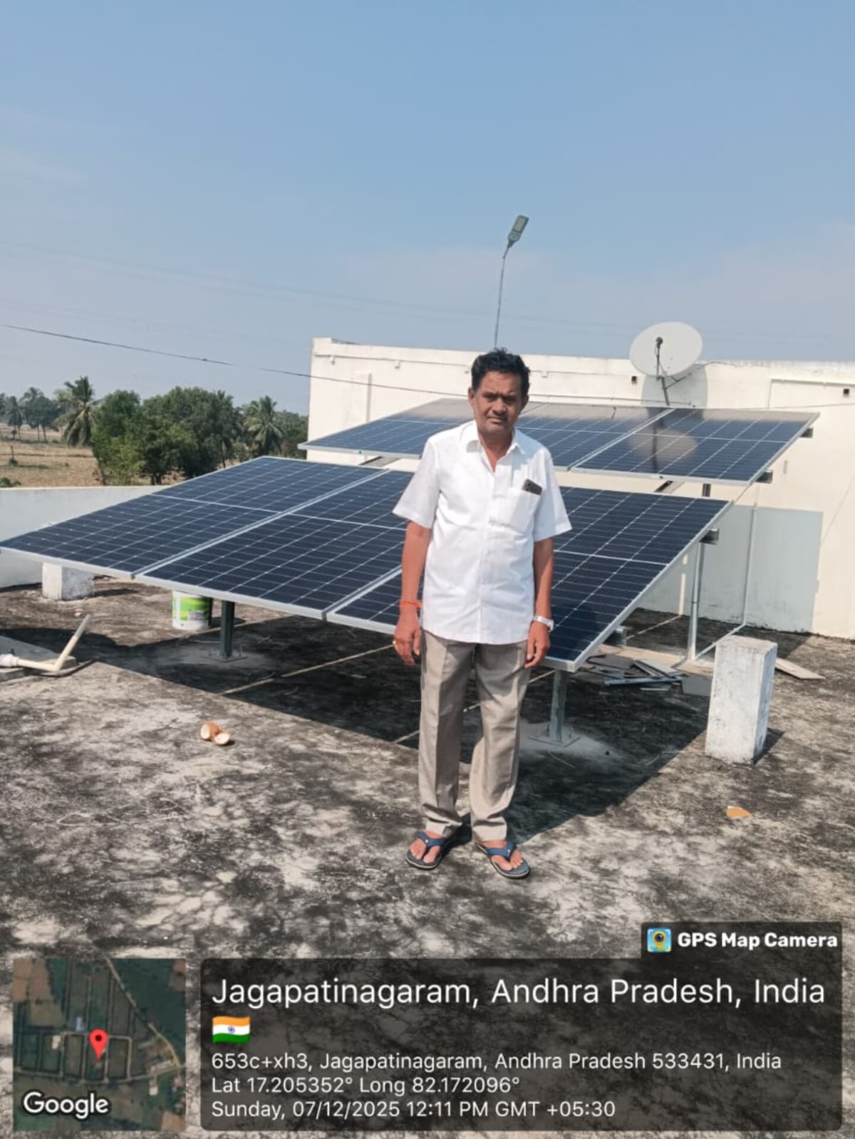 Tata Solar Panel Installation by SPSR Enterprises in Kakinada
