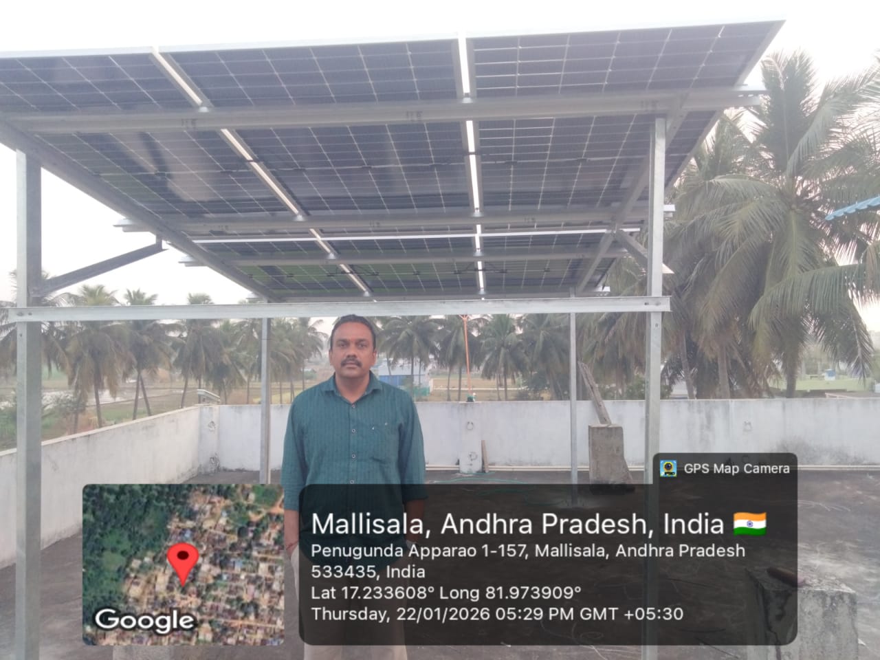 Tata Solar Panel Installation by SPSR Enterprises in Kakinada