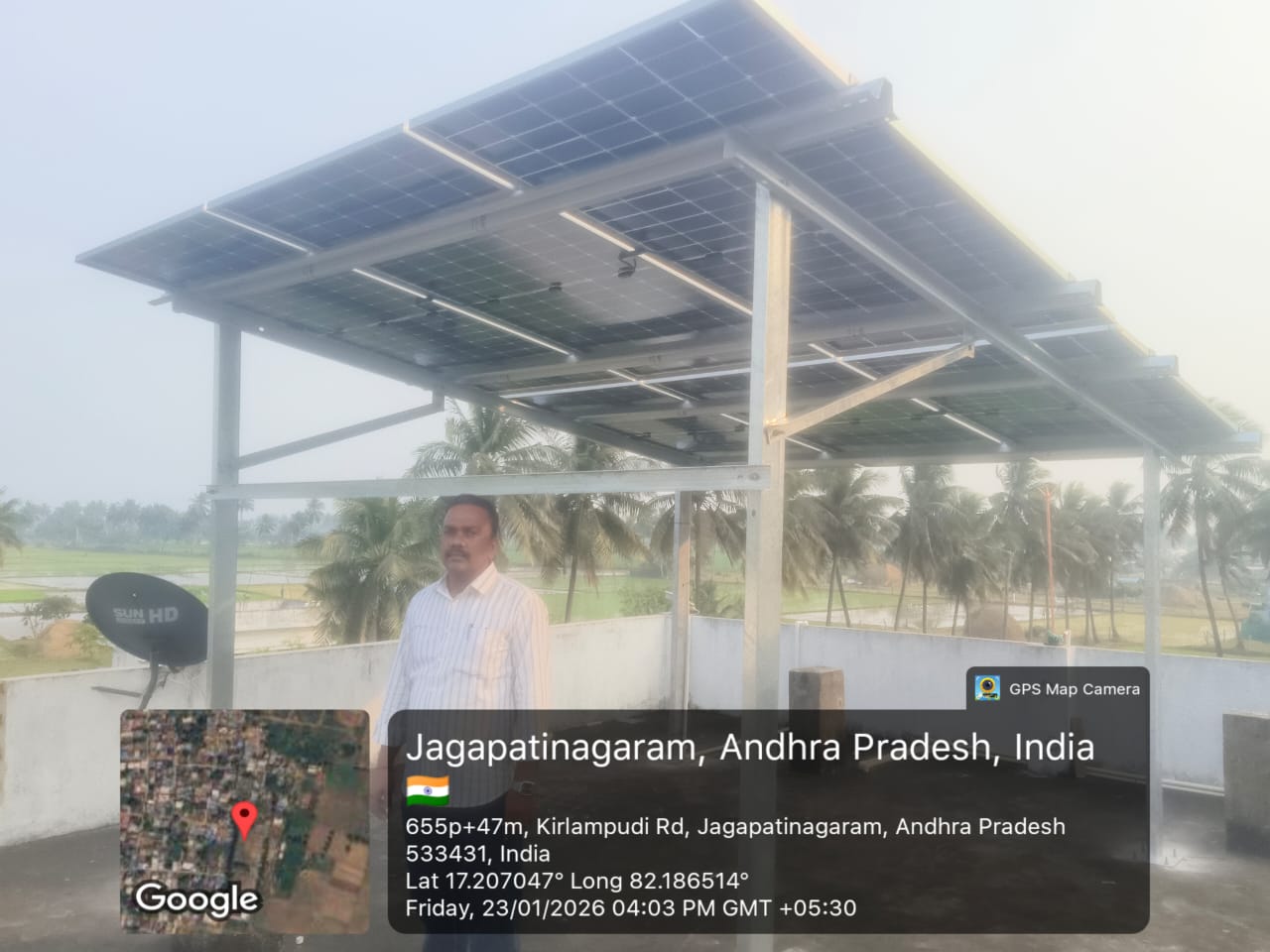 Tata Solar Panel Installation by SPSR Enterprises in Kakinada